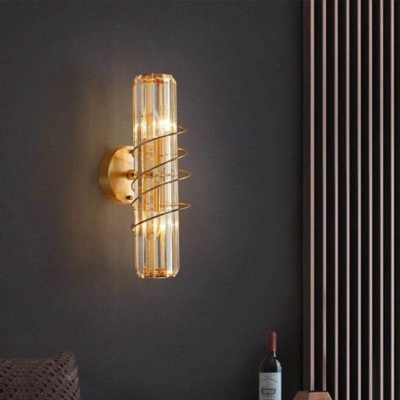 Applique murale FKL moderne en cristal pour salon de luxe | Marco Lucetti