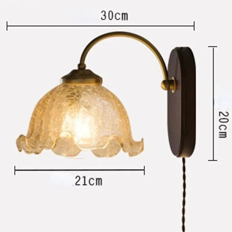 Applique murale fleur en verre pour salle de bain | Marco Lucetti A