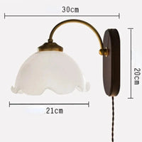 Applique murale fleur en verre pour salle de bain | Marco Lucetti B