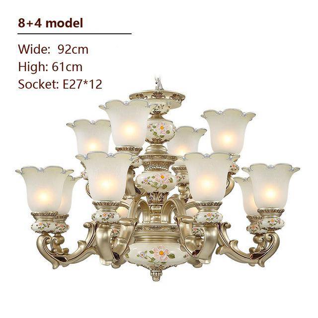 Applique murale florale en résine antique | Marco Lucetti 12 branches