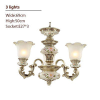 Applique murale florale en résine antique | Marco Lucetti 3 branches