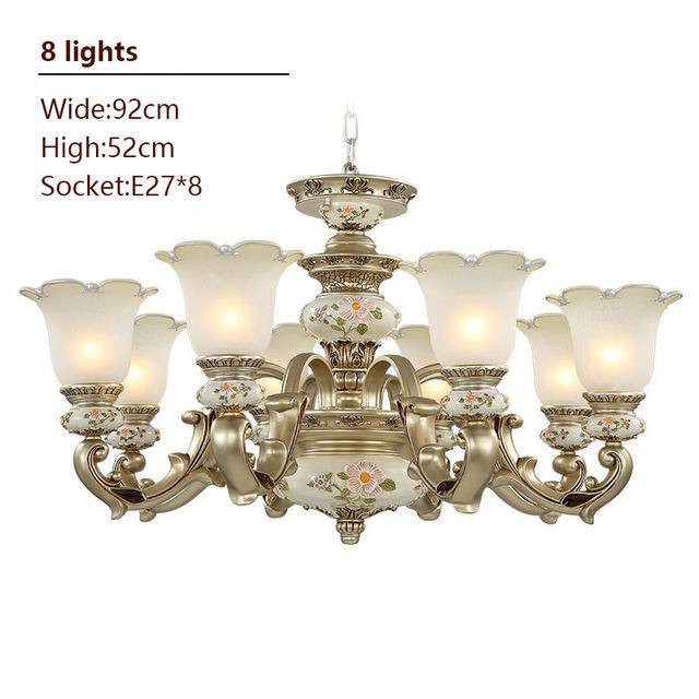 Applique murale florale en résine antique | Marco Lucetti 8 branches