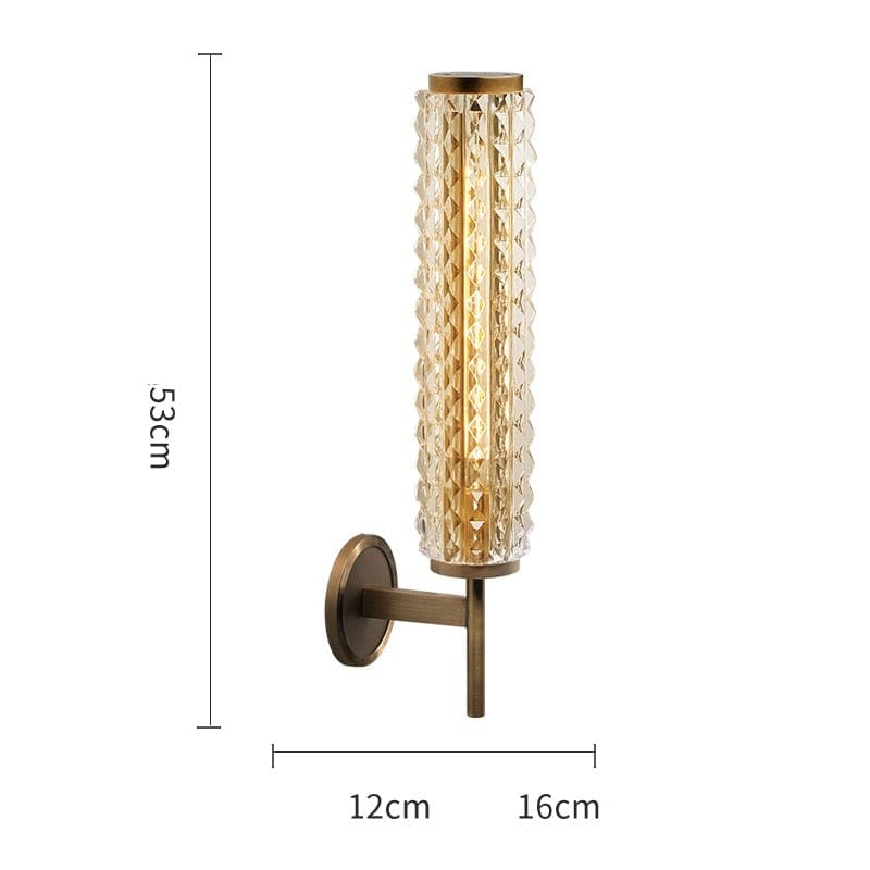 Applique Murale Furla en Verre et Laiton Doré | Marco Lucetti