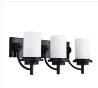 Applique murale "Fusion Américano-Chinoise" en fer forgé et verre dépoli modernes | Marco Lucetti