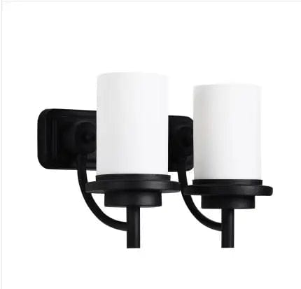 Applique murale "Fusion Américano-Chinoise" en fer forgé et verre dépoli modernes | Marco Lucetti