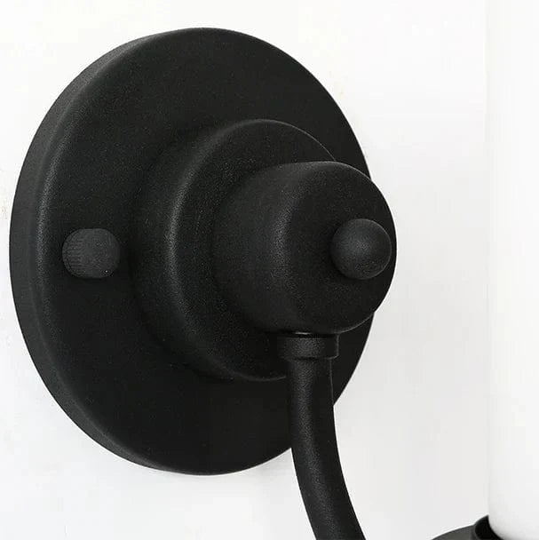 Applique murale "Fusion Américano-Chinoise" en fer forgé et verre dépoli modernes | Marco Lucetti