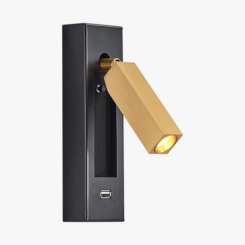 Applique Murale FutureTech avec Chargeur USB et Projecteur LED Rotatif | Marco Lucetti