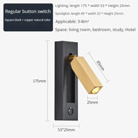 Applique Murale FutureTech avec Chargeur USB et Projecteur LED Rotatif | Marco Lucetti F / Blanc froid (5 500-7 000 K).