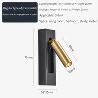 Applique Murale FutureTech avec Chargeur USB et Projecteur LED Rotatif | Marco Lucetti UN / Blanc chaud (2700-3500K)