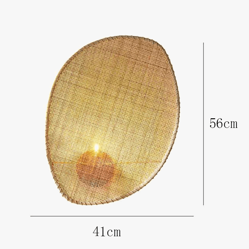 Applique murale Gallina en rotin - Design minimaliste, fait main | Marco Lucetti