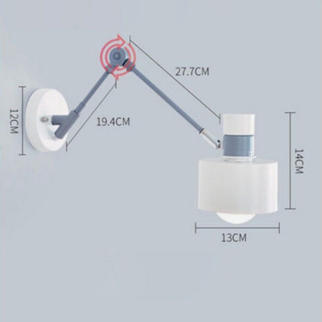 Applique murale Garenne en bois et métal - Style Moderne | Marco Lucetti A - Blanc et bleu