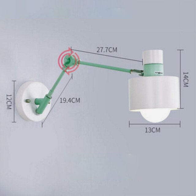 Applique murale Garenne en bois et métal - Style Moderne | Marco Lucetti A - Blanc et vert