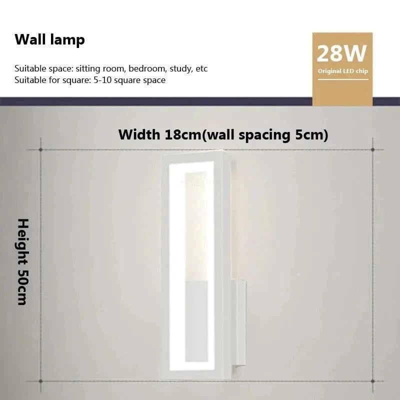 Applique murale géométrique bois scandinave | Marco Lucetti WL638B Blanc 1 / Blanc froid