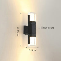 Applique murale géométrique en métal noir Mathurin | Marco Lucetti A - D5x35cm / Chaude