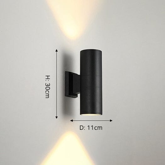 Applique murale géométrique en métal noir Mathurin | Marco Lucetti Rond - D11x30cm / Chaude