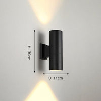 Applique murale géométrique en métal noir Mathurin | Marco Lucetti Rond - D11x30cm / Chaude