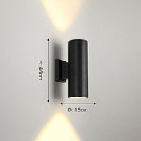 Applique murale géométrique en métal noir Mathurin | Marco Lucetti Rond - D15x46cm / Chaude