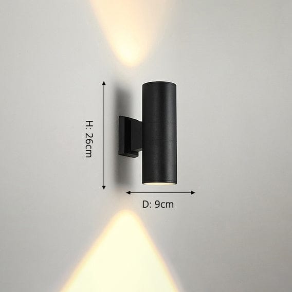 Applique murale géométrique en métal noir Mathurin | Marco Lucetti Rond - D9x26cm / Chaude