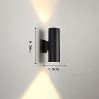 Applique murale géométrique en métal noir Mathurin | Marco Lucetti Rond - D9x26cm / Chaude