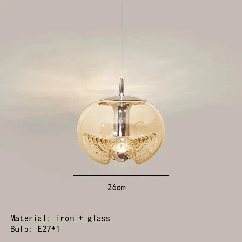 Applique Murale GLALL en Métal Chromé avec Ampoule | Marco Lucetti Verre à Cognac B / Lumière blanche 5000K