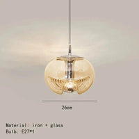 Applique Murale GLALL en Métal Chromé avec Ampoule | Marco Lucetti Verre à Cognac B / Lumière blanche 5000K