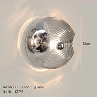 Applique Murale GLALL en Métal Chromé avec Ampoule | Marco Lucetti Verre A-Gris / Lumière blanche 5000K