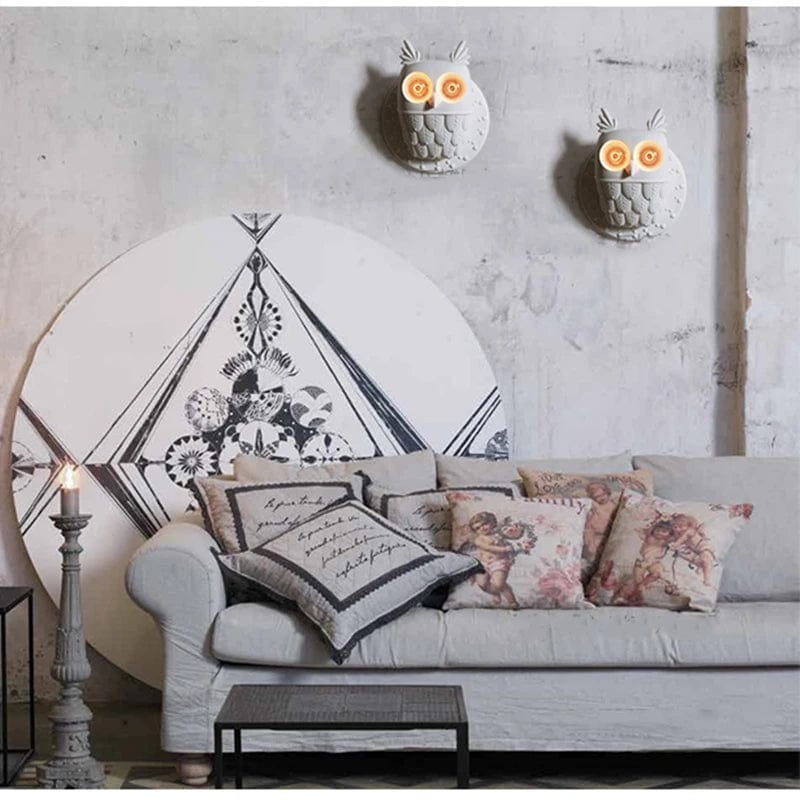 Applique murale hibou nordique en résine postmoderne | Marco Lucetti