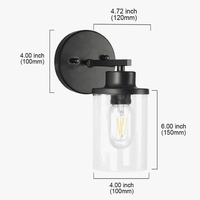 Applique murale industrielle américaine Vintage Style Loft "Edison Art" LED - Verre et fer | Marco Lucetti