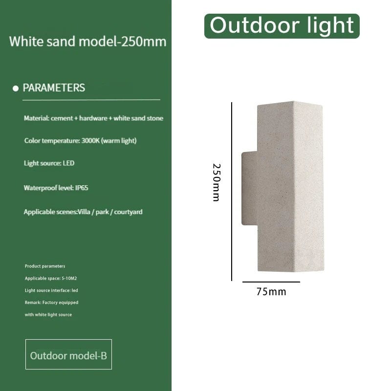 Applique murale industrielle en béton étanche avec double tête LED | Marco Lucetti