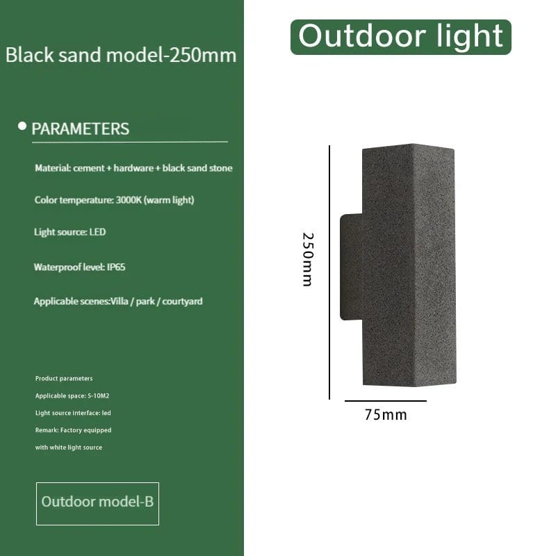 Applique murale industrielle en béton étanche avec double tête LED | Marco Lucetti