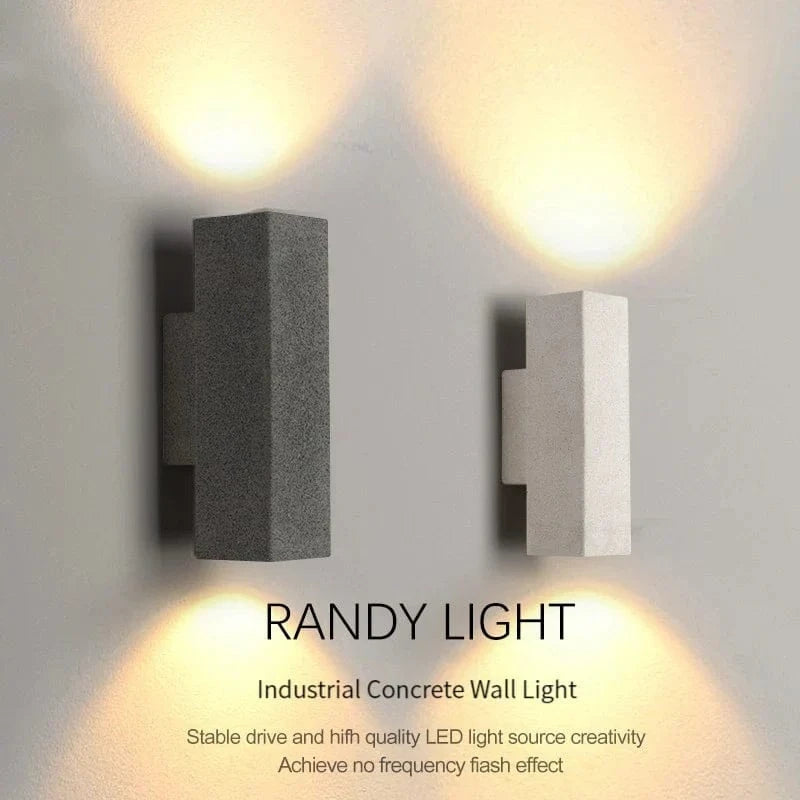 Applique murale industrielle en béton étanche avec double tête LED | Marco Lucetti