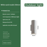 Applique murale industrielle en béton étanche avec double tête LED | Marco Lucetti Extérieur A BLANC / C.A. 220 V