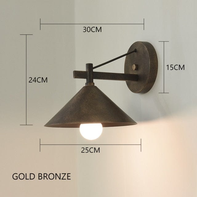 Applique Murale Industrielle en Métal - Courty | Marco Lucetti Bronze