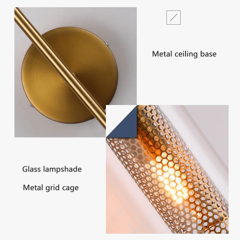 Applique murale industrielle en métal et verre | Marco Lucetti