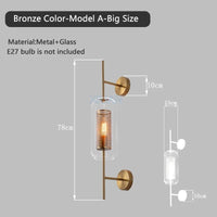 Applique murale industrielle en métal et verre | Marco Lucetti Bronze Une Grande Taille