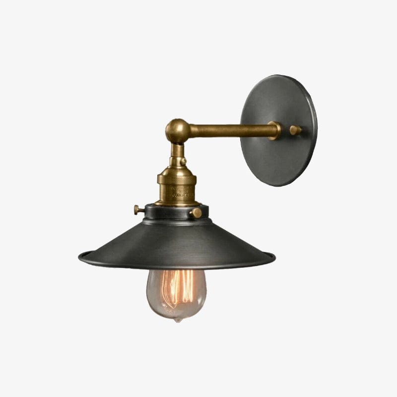 Applique murale industrielle en métal noir | Marco Lucetti