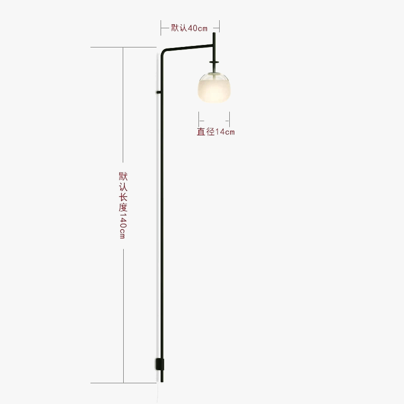 Applique murale industrielle minimaliste avec bras oscillant | Marco Lucetti
