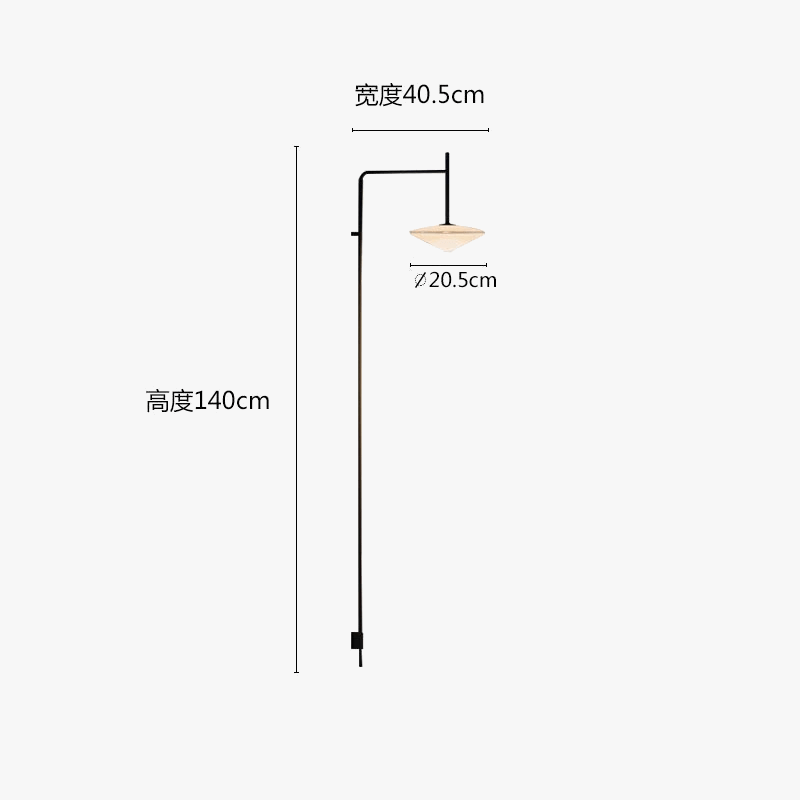Applique murale industrielle minimaliste avec bras oscillant | Marco Lucetti