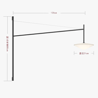 Applique murale industrielle minimaliste avec bras oscillant | Marco Lucetti