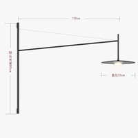 Applique murale industrielle minimaliste avec bras oscillant | Marco Lucetti