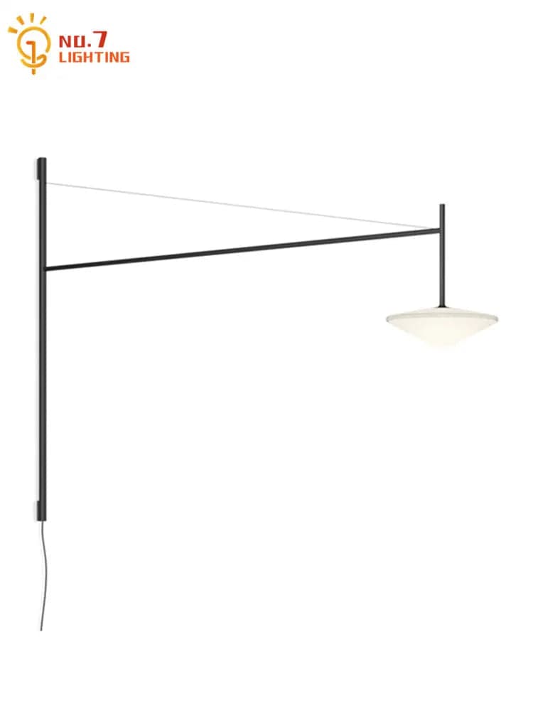 Applique murale industrielle minimaliste avec bras oscillant | Marco Lucetti