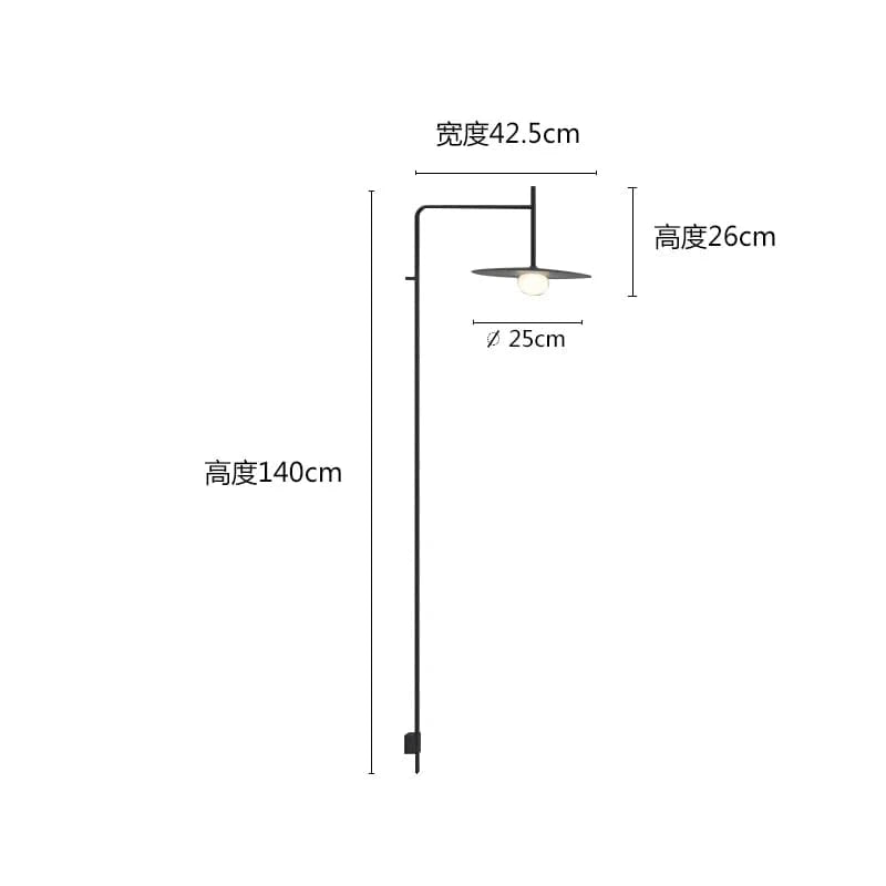 Applique murale industrielle minimaliste avec bras oscillant | Marco Lucetti B1 / Sans prise