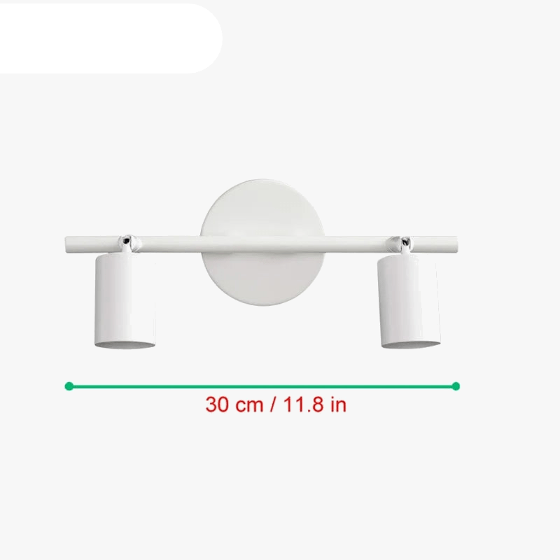 Applique murale industrielle rétro à plusieurs têtes minimalistes LED. | Marco Lucetti