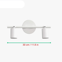 Applique murale industrielle rétro à plusieurs têtes minimalistes LED. | Marco Lucetti