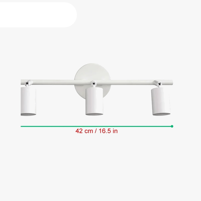 Applique murale industrielle rétro à plusieurs têtes minimalistes LED. | Marco Lucetti