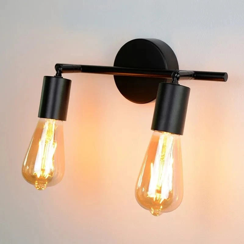 Applique murale industrielle rétro à plusieurs têtes minimalistes LED. | Marco Lucetti