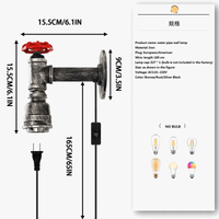 Applique murale industrielle rétro avec tuyau d'eau | Marco Lucetti