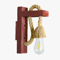 Applique murale industrielle rétro en corde de chanvre avec interrupteur - Style Vintage | Marco Lucetti