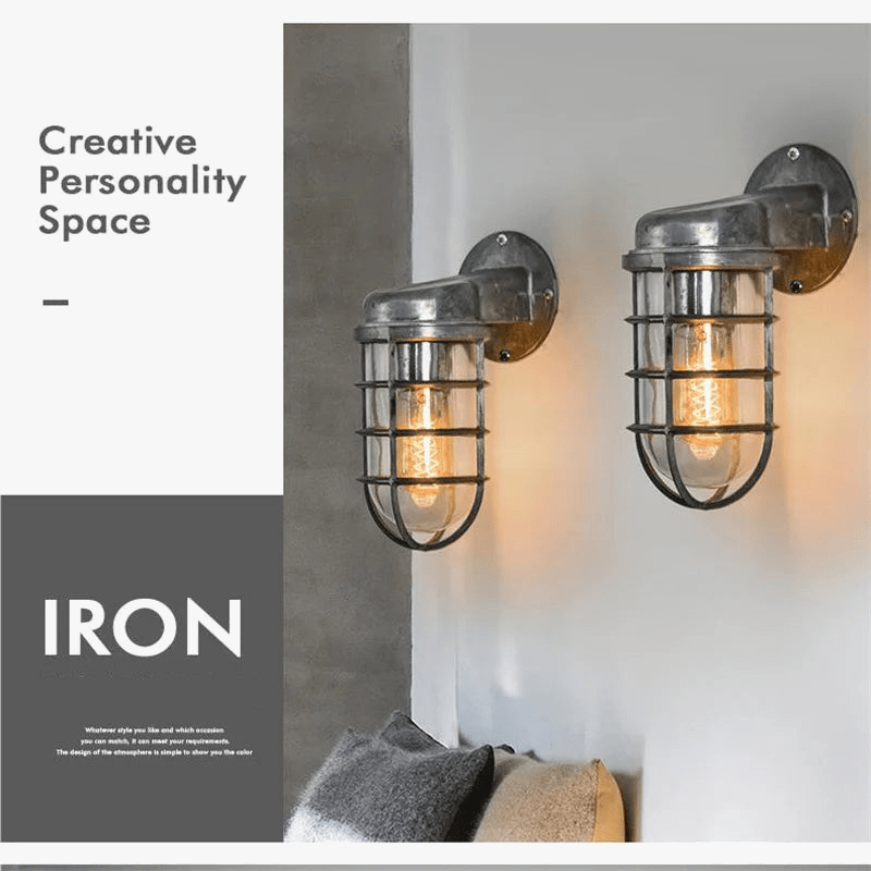 Applique Murale Industrielle Rétro Étanche Extérieur LED | Marco Lucetti