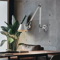 Applique murale industrielle US - noir/argent E27 | Marco Lucetti